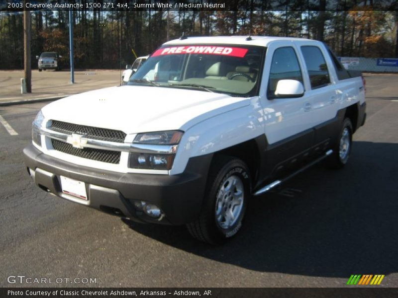 Summit White / Medium Neutral 2003 Chevrolet Avalanche 1500 Z71 4x4