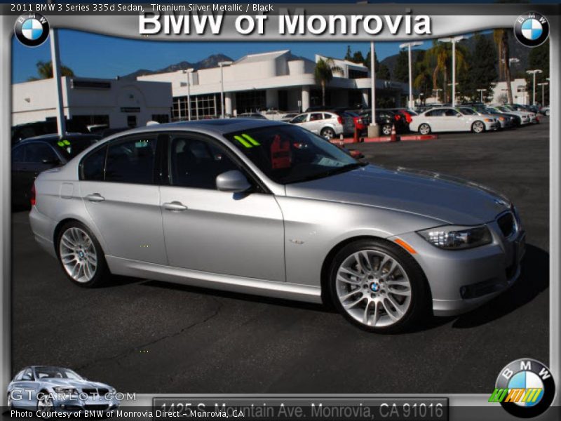 Titanium Silver Metallic / Black 2011 BMW 3 Series 335d Sedan