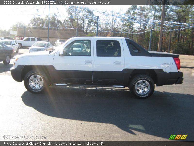 Summit White / Medium Neutral 2003 Chevrolet Avalanche 1500 Z71 4x4