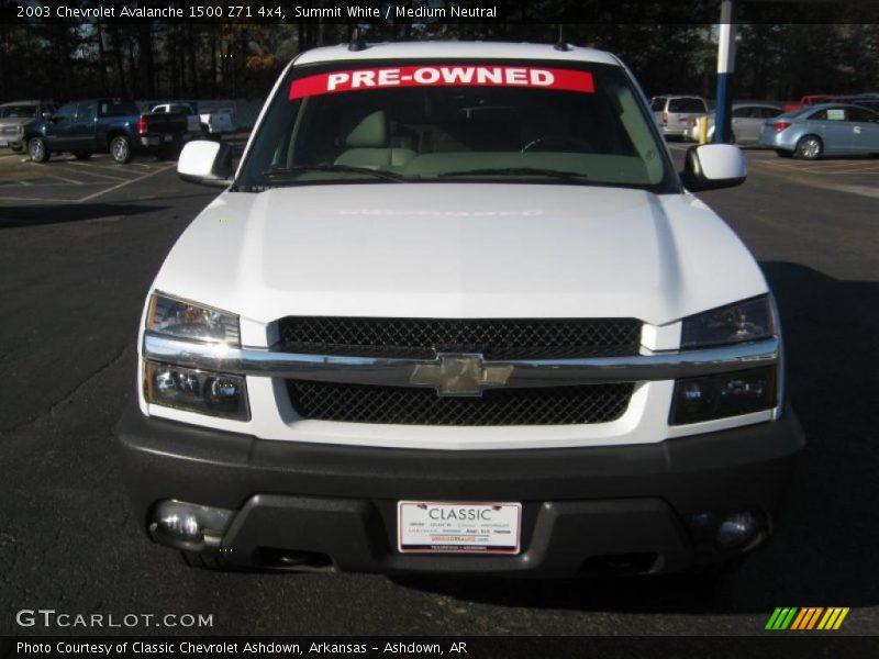 Summit White / Medium Neutral 2003 Chevrolet Avalanche 1500 Z71 4x4