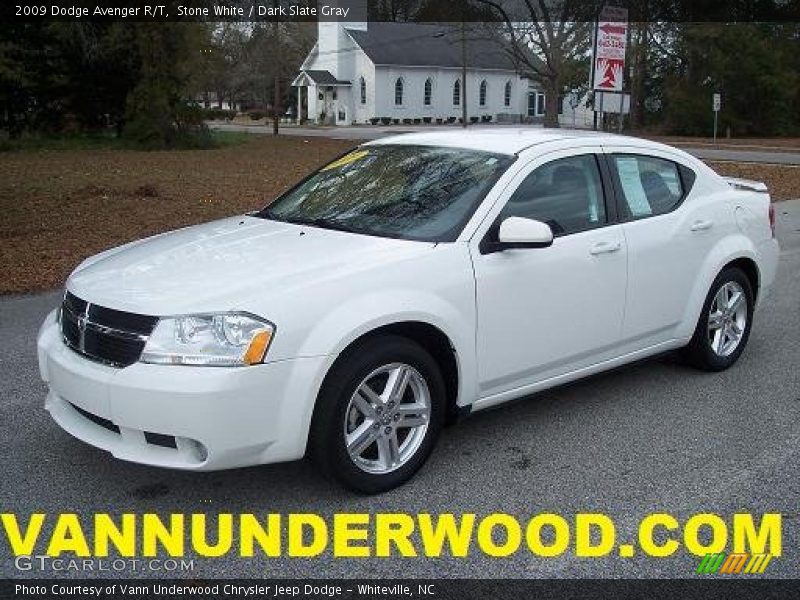 Stone White / Dark Slate Gray 2009 Dodge Avenger R/T