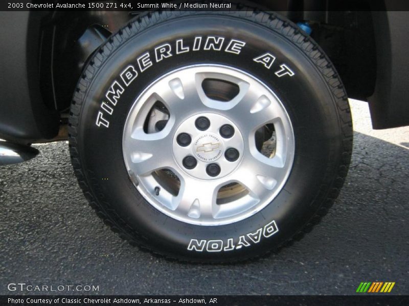 Summit White / Medium Neutral 2003 Chevrolet Avalanche 1500 Z71 4x4