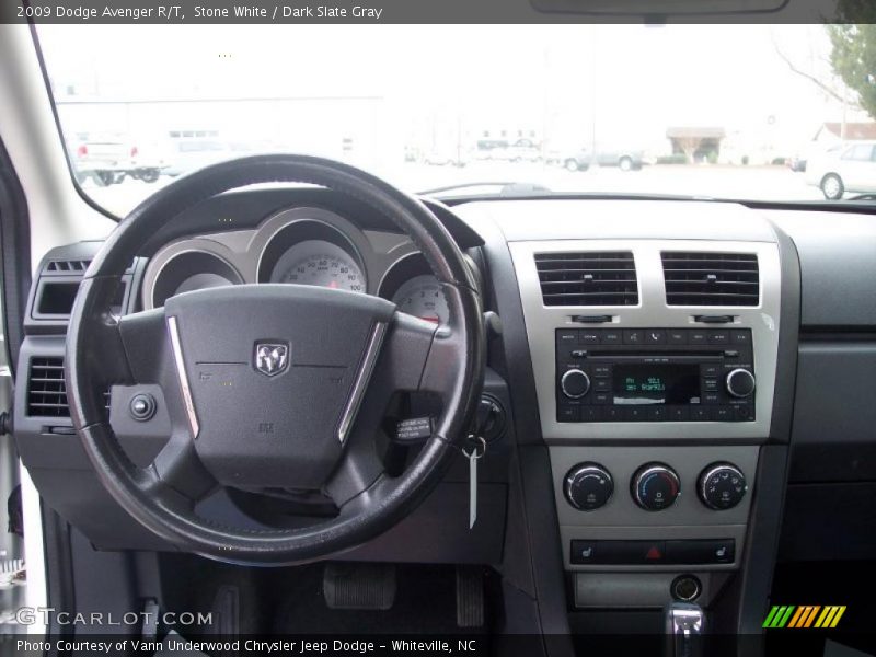 Stone White / Dark Slate Gray 2009 Dodge Avenger R/T