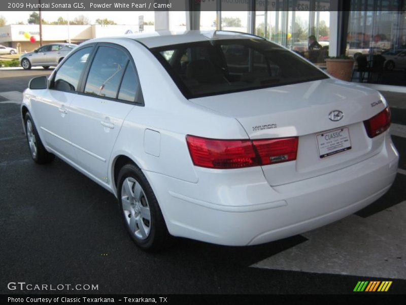 Powder White Pearl / Camel 2009 Hyundai Sonata GLS