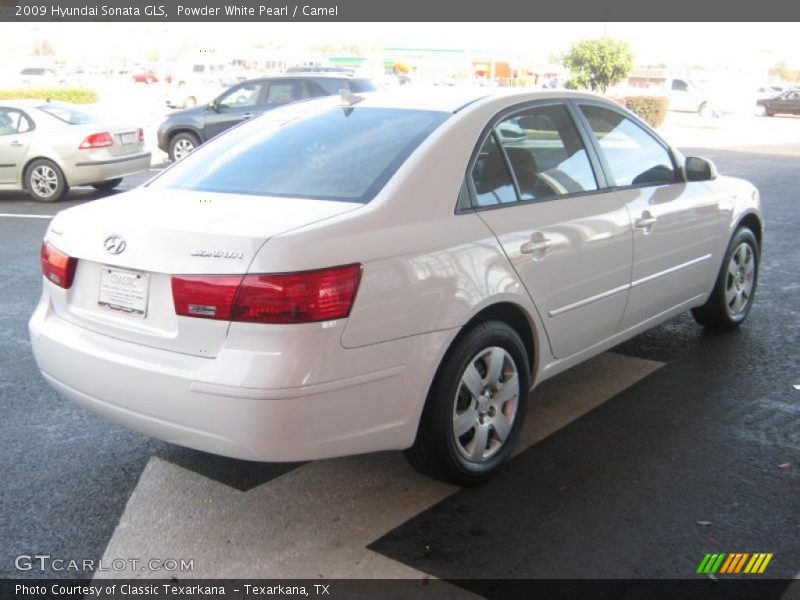 Powder White Pearl / Camel 2009 Hyundai Sonata GLS