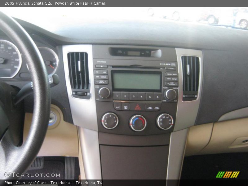 Powder White Pearl / Camel 2009 Hyundai Sonata GLS