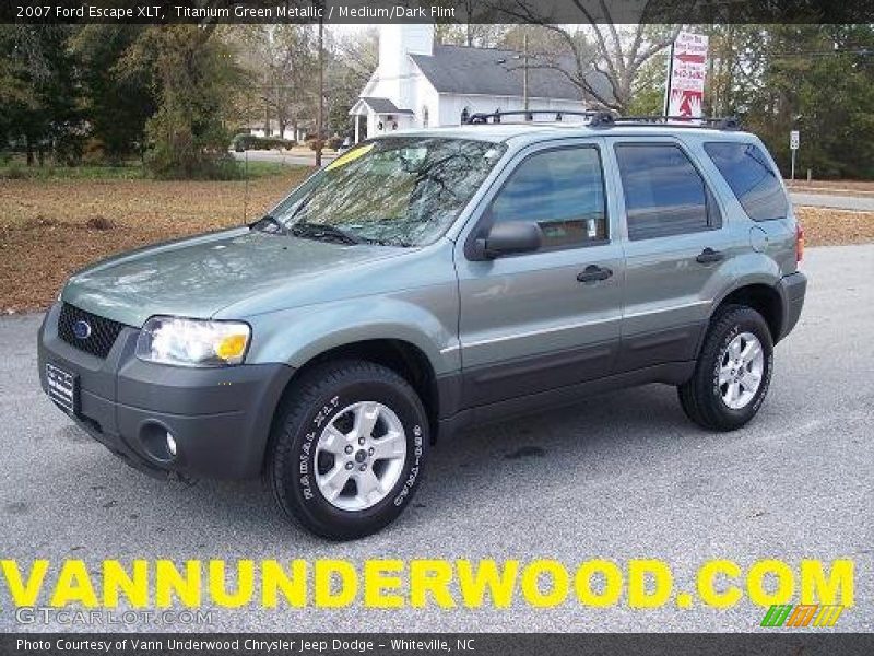 Titanium Green Metallic / Medium/Dark Flint 2007 Ford Escape XLT