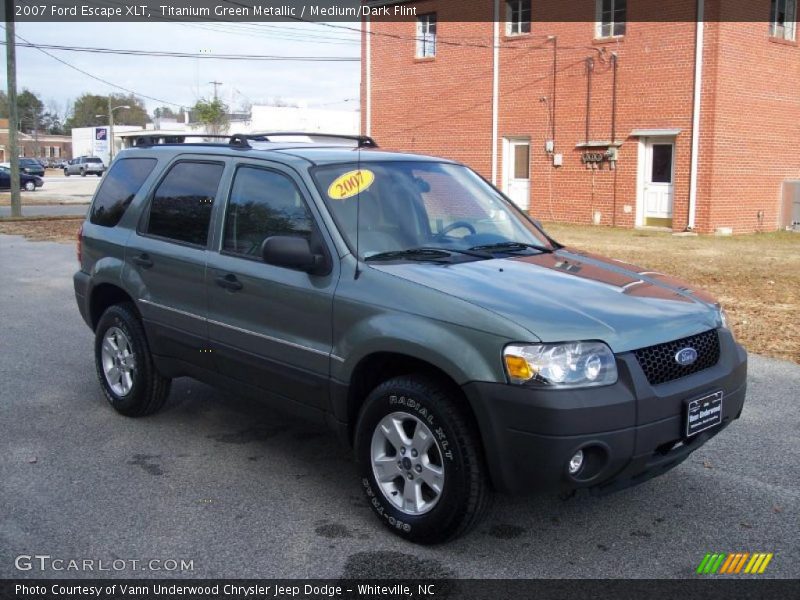 Titanium Green Metallic / Medium/Dark Flint 2007 Ford Escape XLT