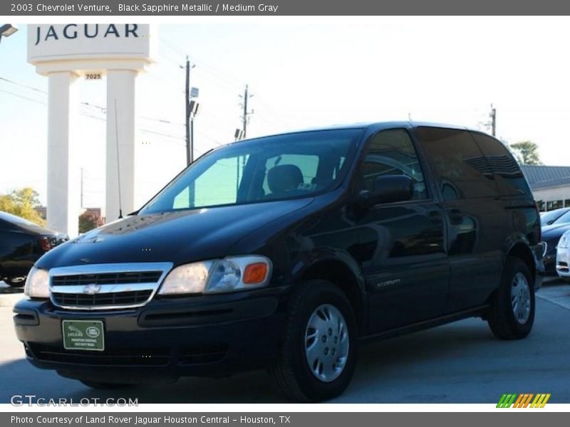 Black Sapphire Metallic / Medium Gray 2003 Chevrolet Venture