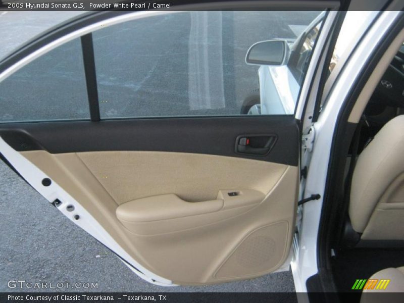 Powder White Pearl / Camel 2009 Hyundai Sonata GLS