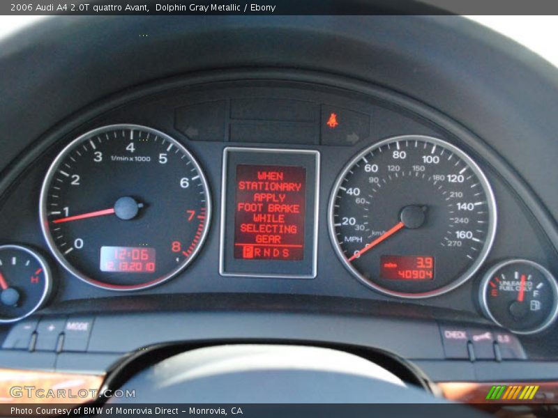  2006 A4 2.0T quattro Avant 2.0T quattro Avant Gauges