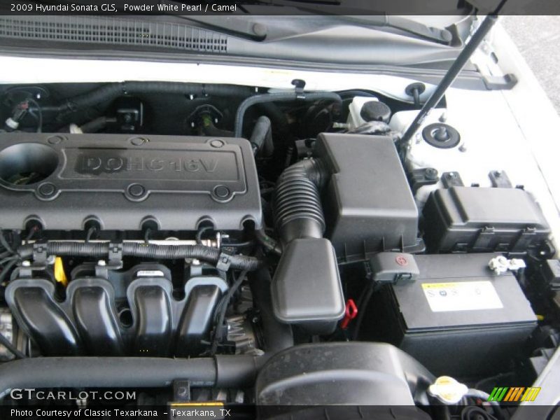 Powder White Pearl / Camel 2009 Hyundai Sonata GLS