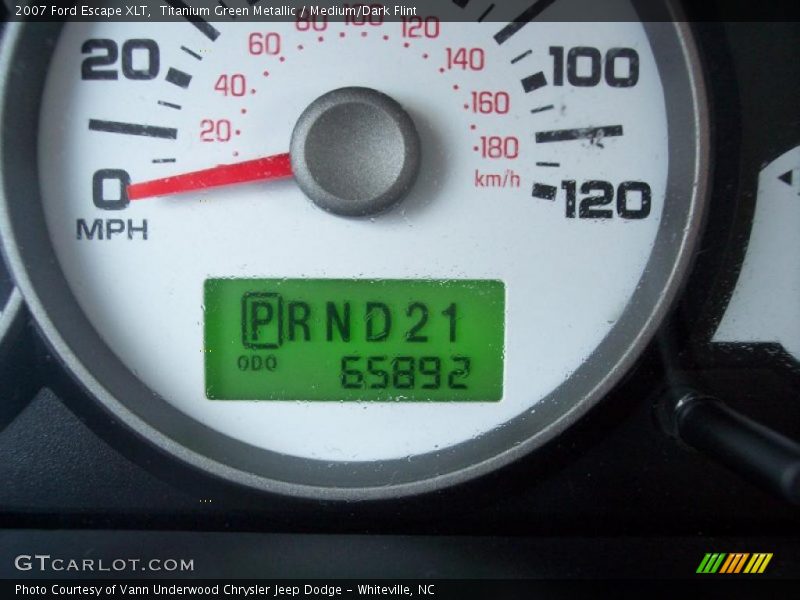 Titanium Green Metallic / Medium/Dark Flint 2007 Ford Escape XLT