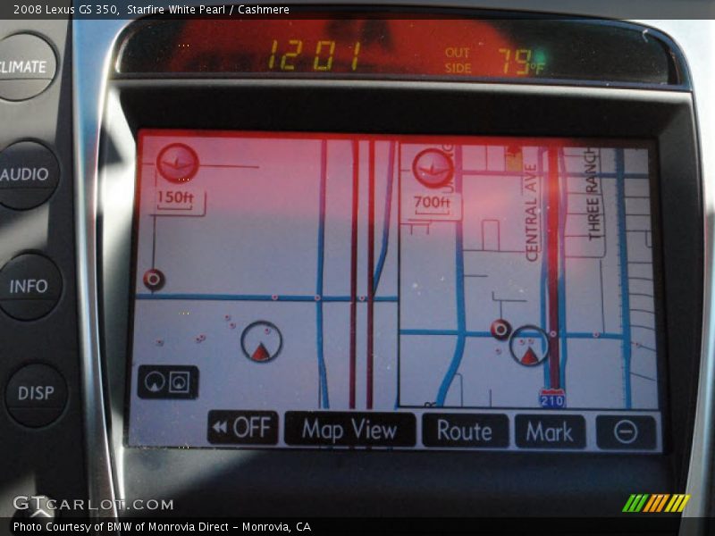 Navigation of 2008 GS 350