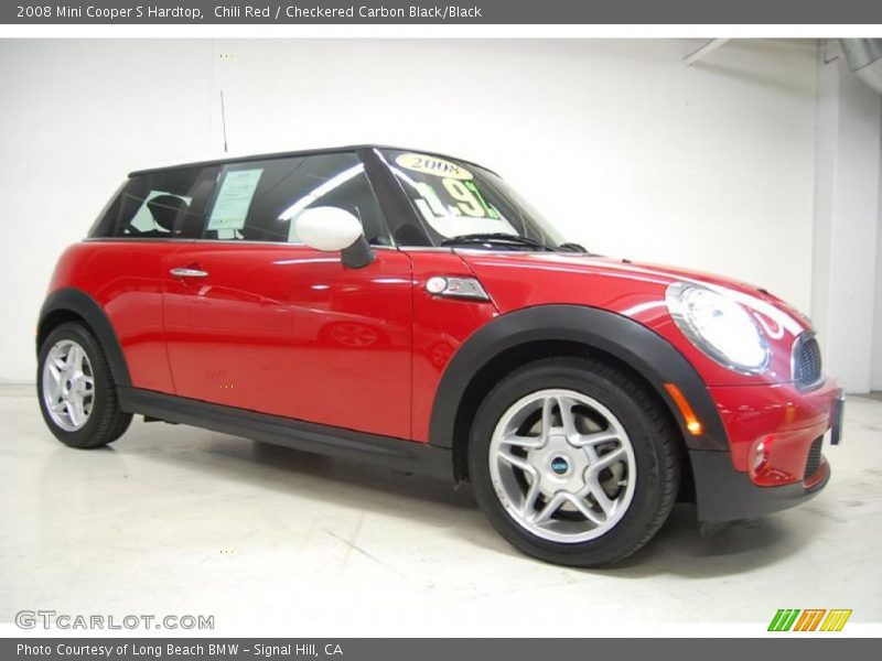 Chili Red / Checkered Carbon Black/Black 2008 Mini Cooper S Hardtop