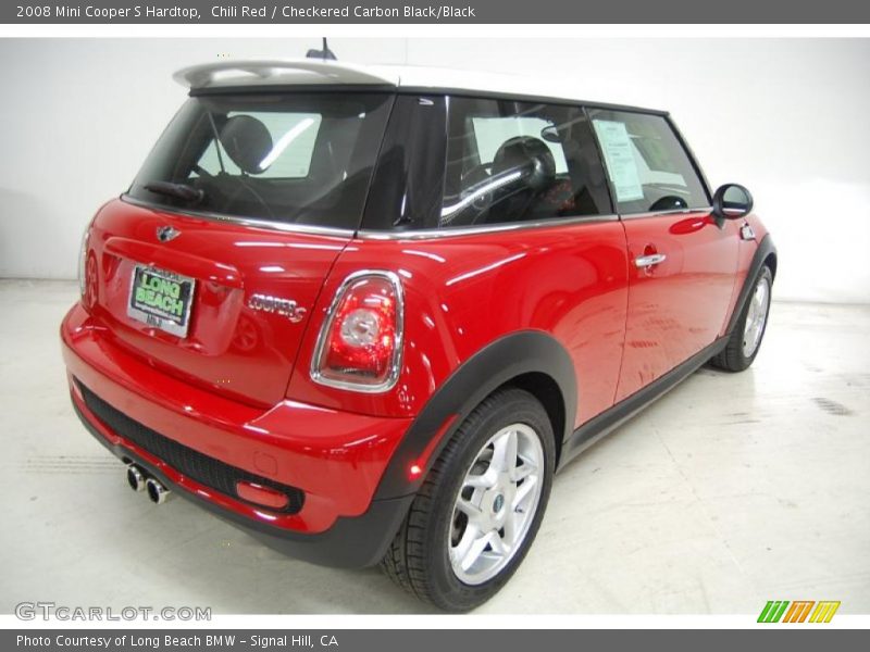Chili Red / Checkered Carbon Black/Black 2008 Mini Cooper S Hardtop