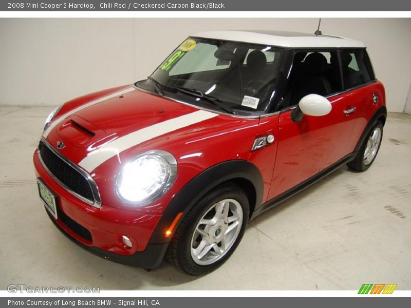 Chili Red / Checkered Carbon Black/Black 2008 Mini Cooper S Hardtop