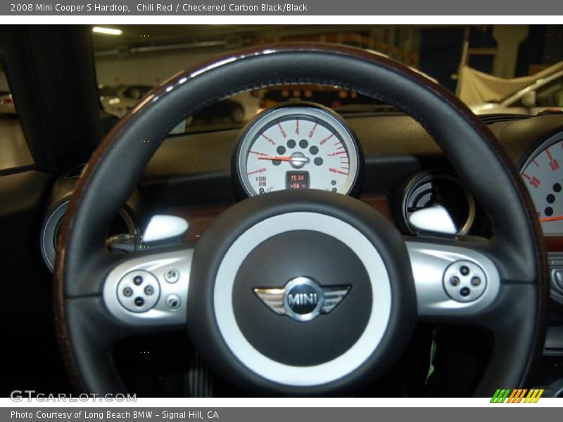 Chili Red / Checkered Carbon Black/Black 2008 Mini Cooper S Hardtop