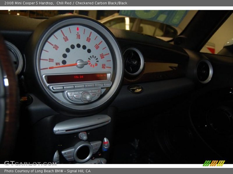 Chili Red / Checkered Carbon Black/Black 2008 Mini Cooper S Hardtop