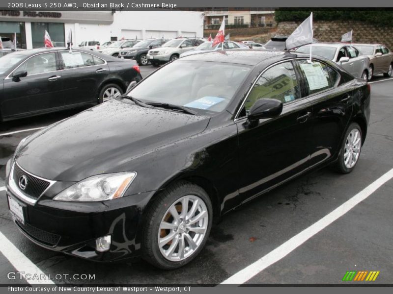 Obsidian Black / Cashmere Beige 2008 Lexus IS 250 AWD