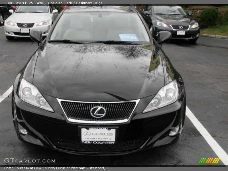 Obsidian Black / Cashmere Beige 2008 Lexus IS 250 AWD
