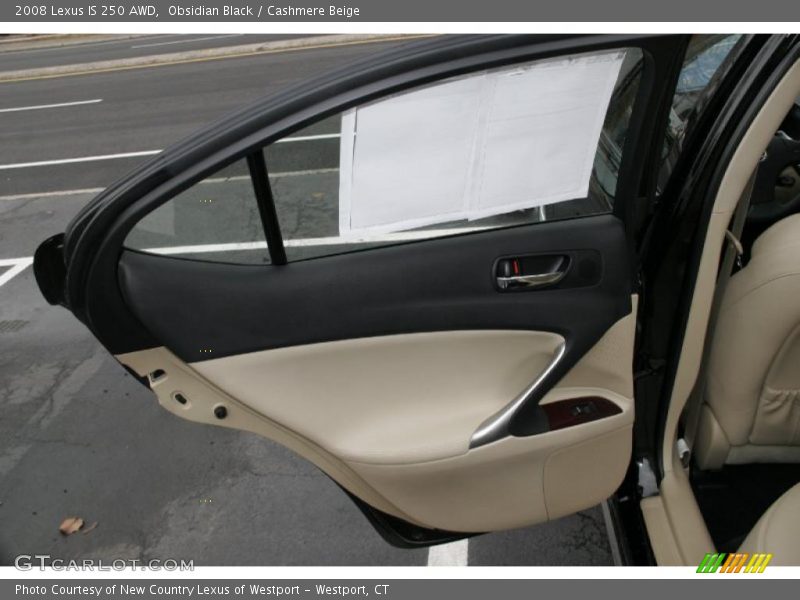 Obsidian Black / Cashmere Beige 2008 Lexus IS 250 AWD