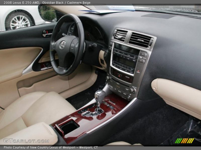 Obsidian Black / Cashmere Beige 2008 Lexus IS 250 AWD