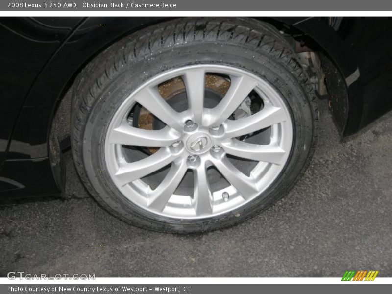 Obsidian Black / Cashmere Beige 2008 Lexus IS 250 AWD