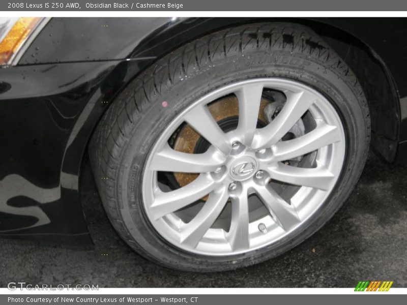 Obsidian Black / Cashmere Beige 2008 Lexus IS 250 AWD