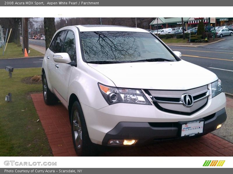 Aspen White Pearl / Parchment 2008 Acura MDX Sport