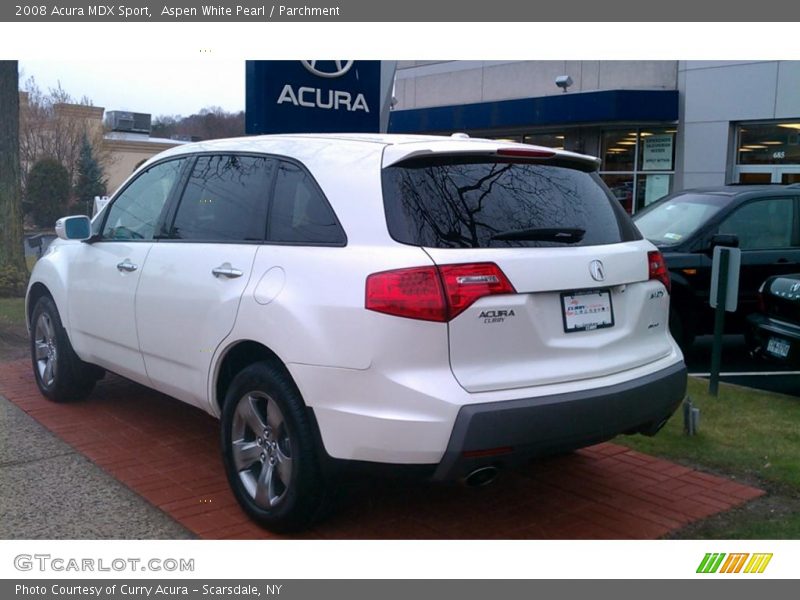 Aspen White Pearl / Parchment 2008 Acura MDX Sport