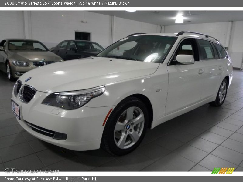 Alpine White / Natural Brown 2008 BMW 5 Series 535xi Sports Wagon