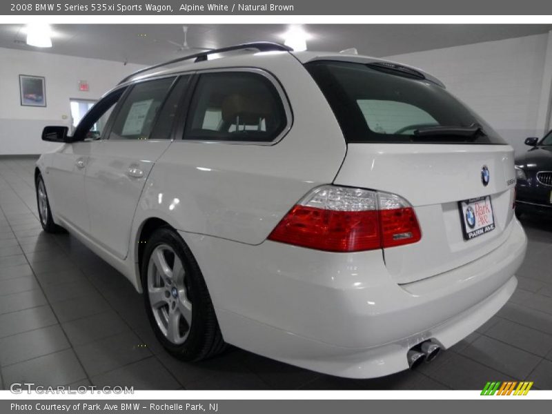 Alpine White / Natural Brown 2008 BMW 5 Series 535xi Sports Wagon