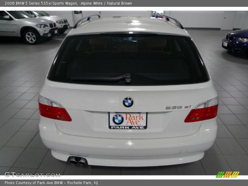 Alpine White / Natural Brown 2008 BMW 5 Series 535xi Sports Wagon