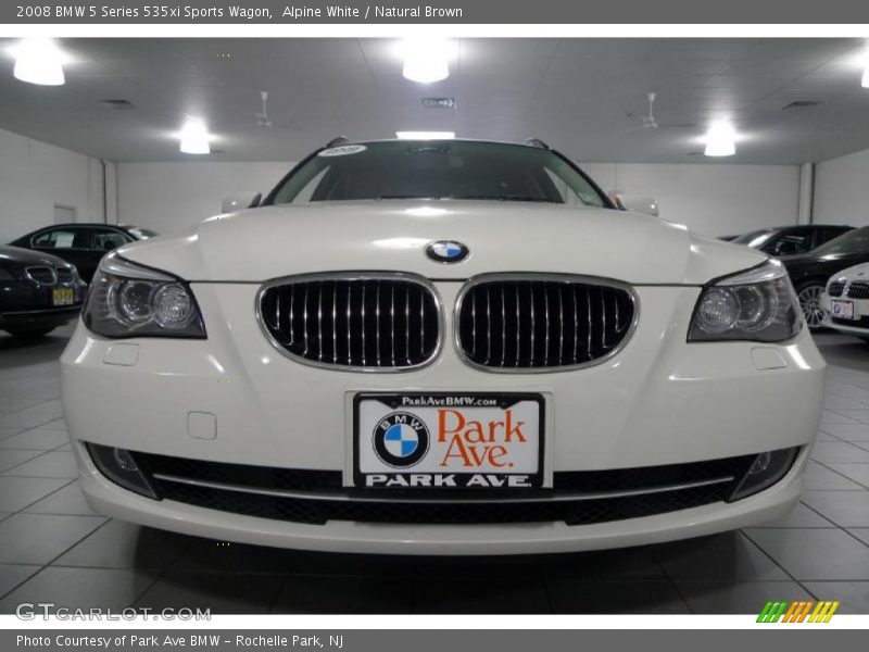 Alpine White / Natural Brown 2008 BMW 5 Series 535xi Sports Wagon