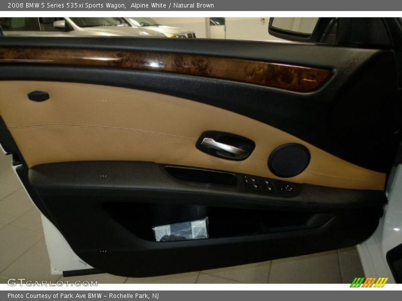 Alpine White / Natural Brown 2008 BMW 5 Series 535xi Sports Wagon