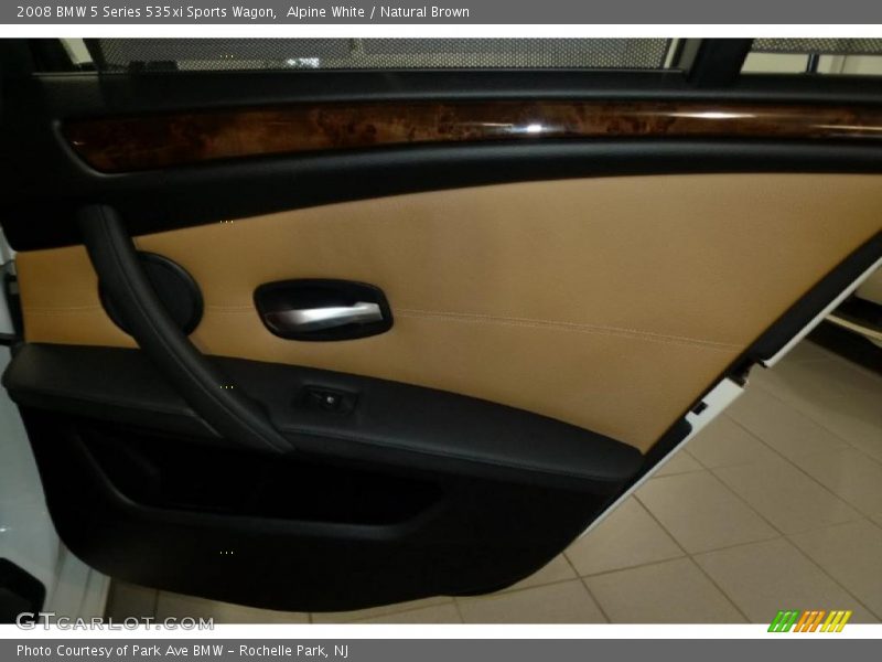Alpine White / Natural Brown 2008 BMW 5 Series 535xi Sports Wagon
