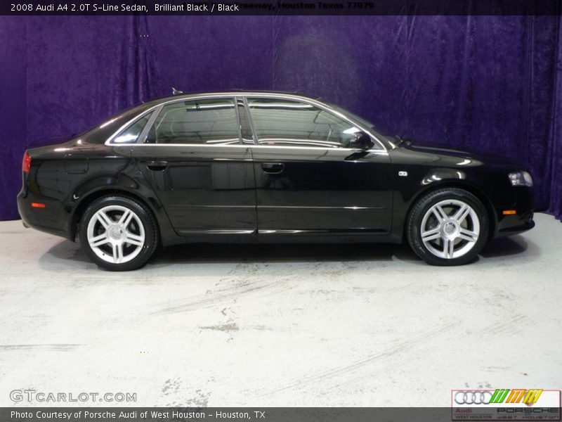 Brilliant Black / Black 2008 Audi A4 2.0T S-Line Sedan