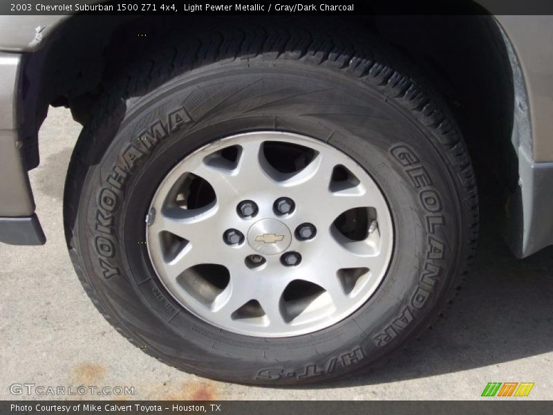 Light Pewter Metallic / Gray/Dark Charcoal 2003 Chevrolet Suburban 1500 Z71 4x4