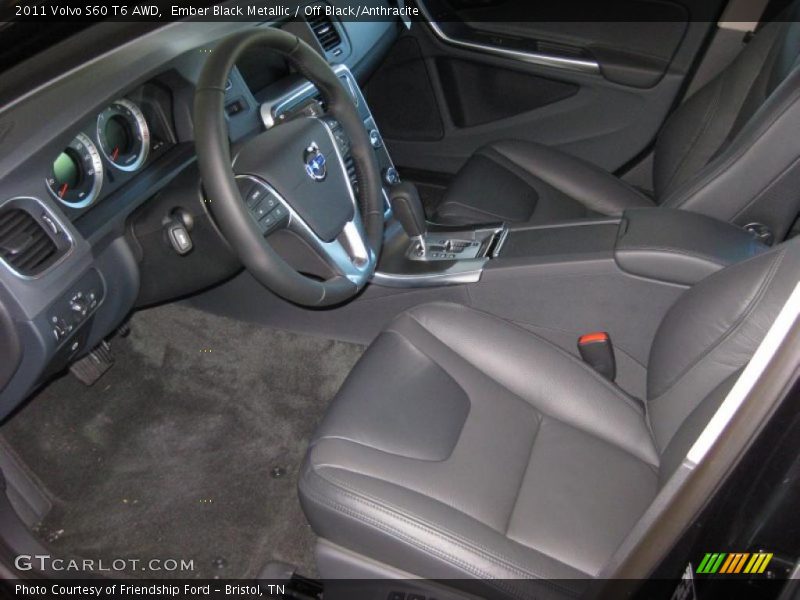  2011 S60 T6 AWD Off Black/Anthracite Interior