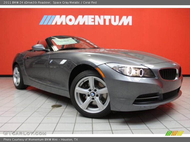 Space Gray Metallic / Coral Red 2011 BMW Z4 sDrive30i Roadster