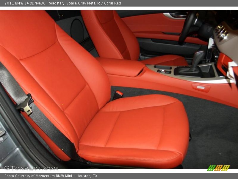 Space Gray Metallic / Coral Red 2011 BMW Z4 sDrive30i Roadster
