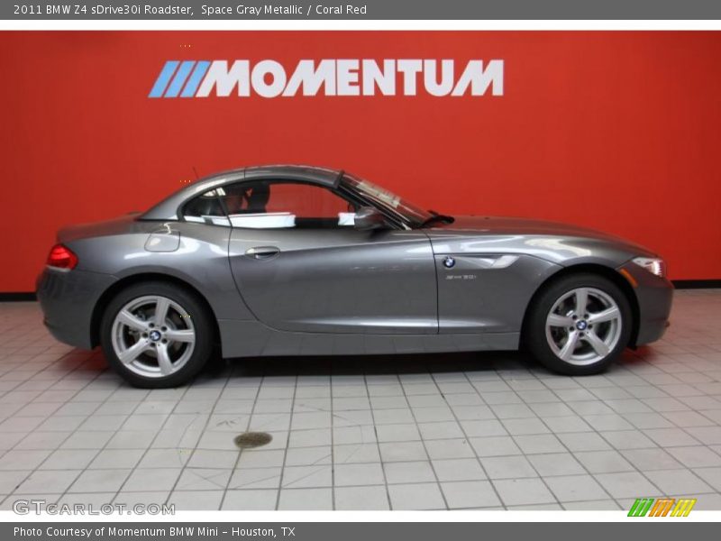 Space Gray Metallic / Coral Red 2011 BMW Z4 sDrive30i Roadster
