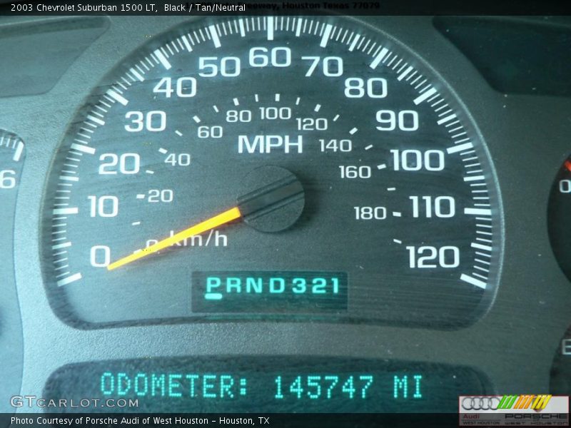 Black / Tan/Neutral 2003 Chevrolet Suburban 1500 LT
