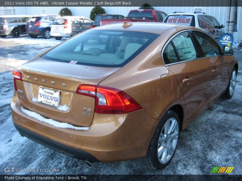 Vibrant Copper Metallic / Soft Beige/Off Black 2011 Volvo S60 T6 AWD
