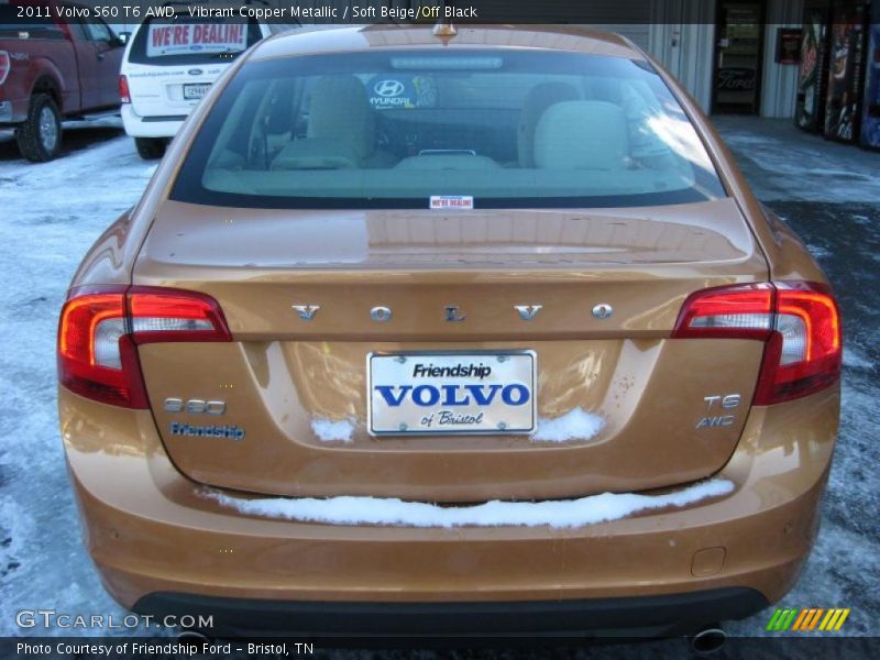 Vibrant Copper Metallic / Soft Beige/Off Black 2011 Volvo S60 T6 AWD