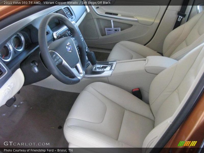  2011 S60 T6 AWD Soft Beige/Off Black Interior