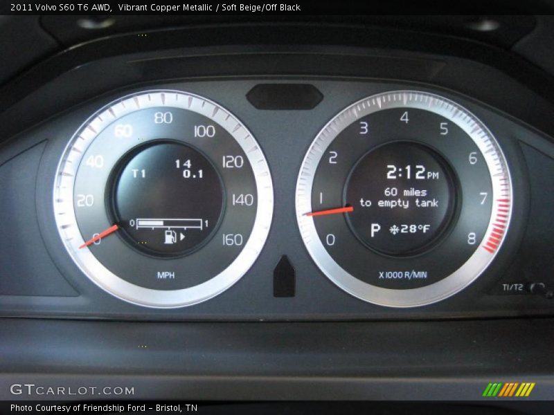  2011 S60 T6 AWD T6 AWD Gauges