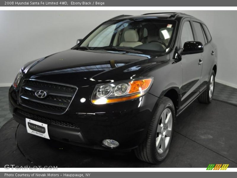 Ebony Black / Beige 2008 Hyundai Santa Fe Limited 4WD