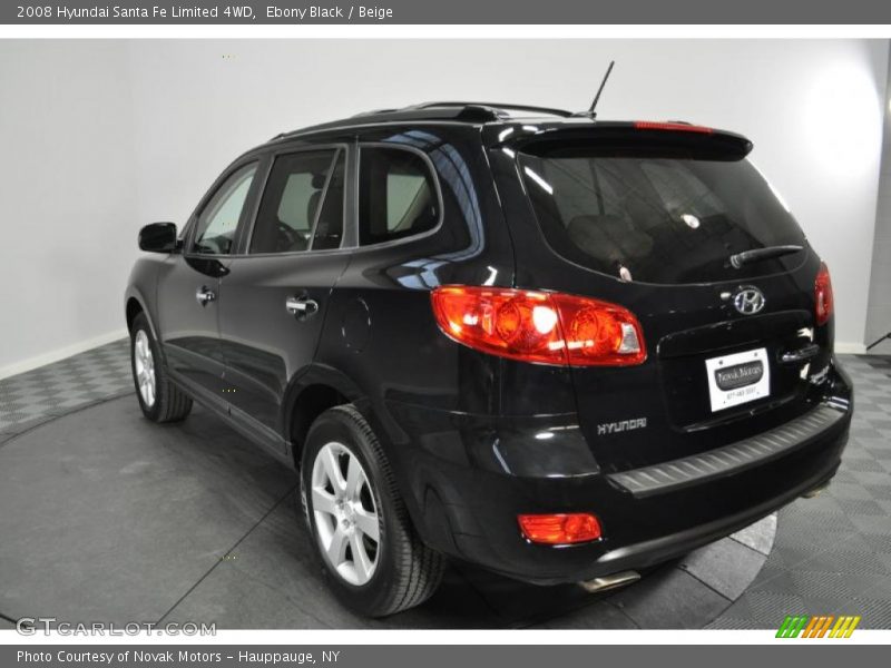 Ebony Black / Beige 2008 Hyundai Santa Fe Limited 4WD